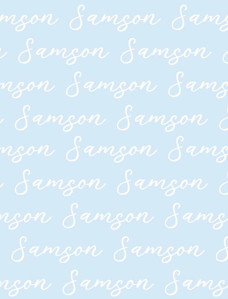 Samson Bassinet Blanket - Ice Blue/White