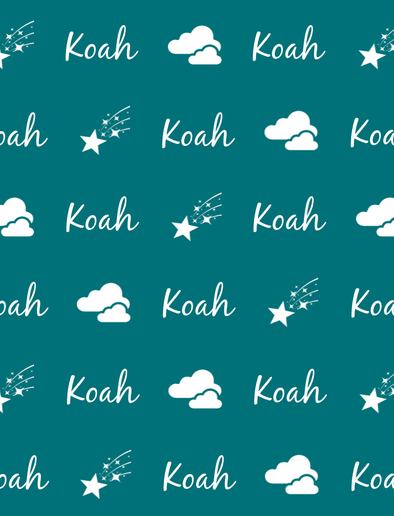 Koah Bassinet Blanket - Teal/White with Minor Defects