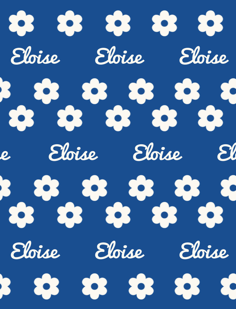 Eloise Bassinet Blanket - Royal Blue/Eggshell Perfect Condition