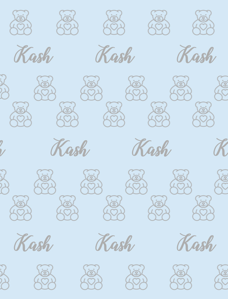 Kash Bassinet Blanket - Ice-Blue/Pewter with Minor Defects