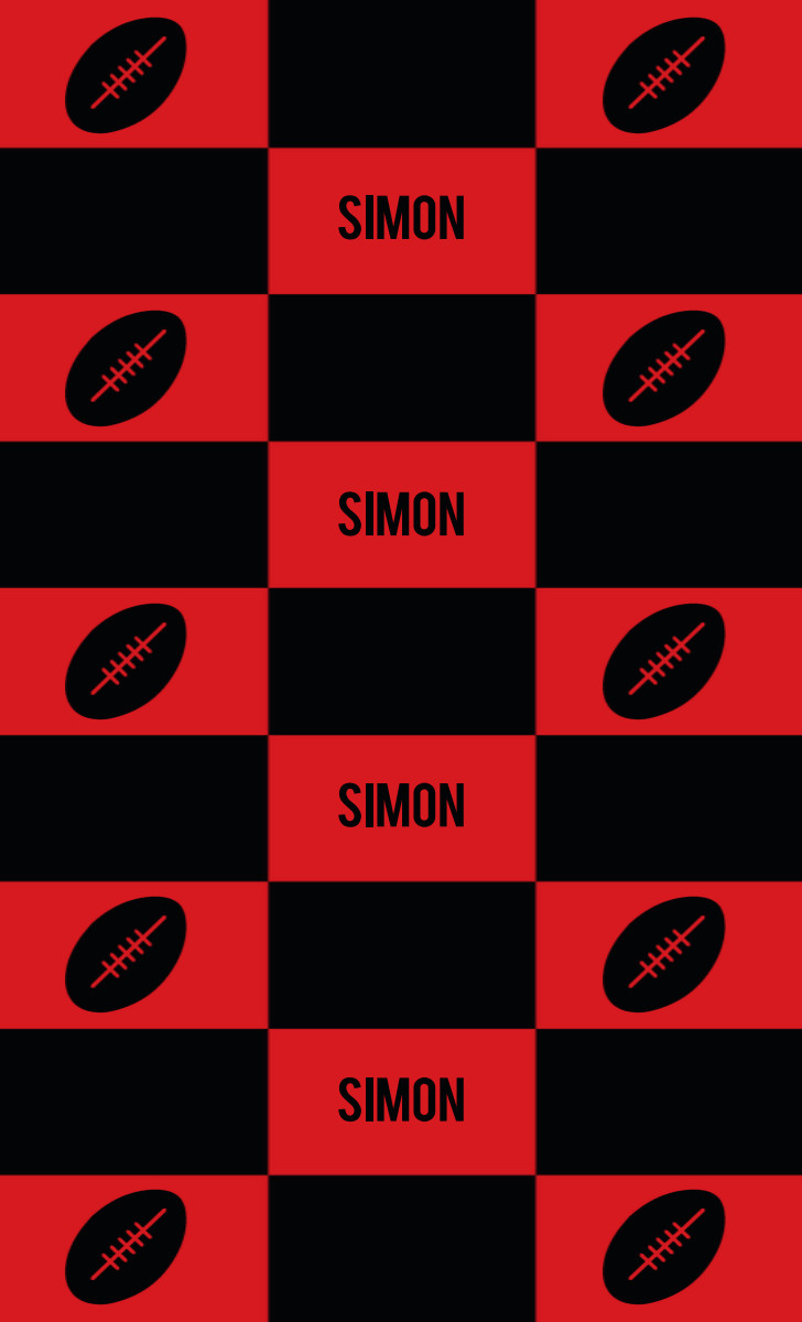 Simon Adult Blanket - Red/Black