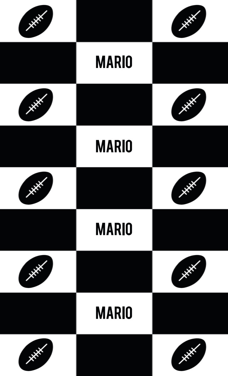 Mario Adult Blanket - Black/White