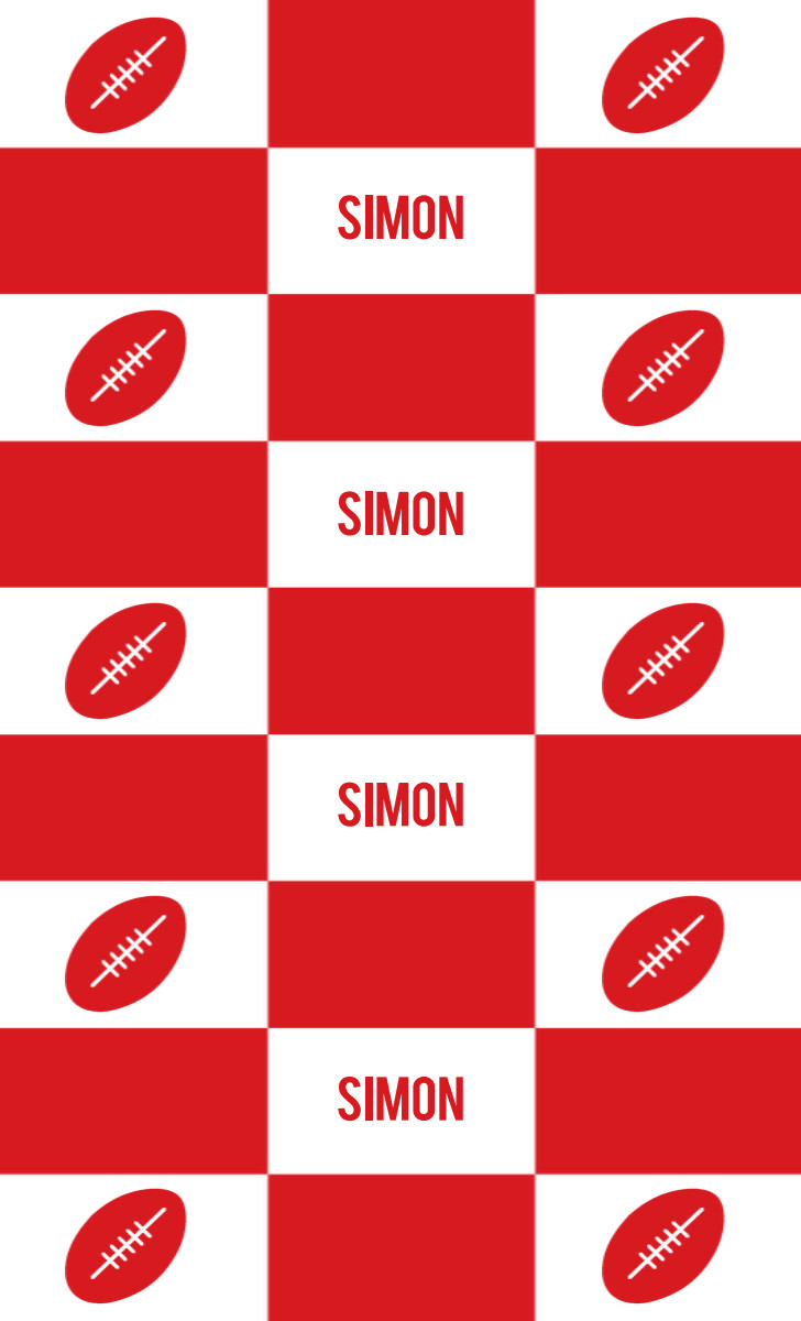 Simon Adult Blanket - Red/White