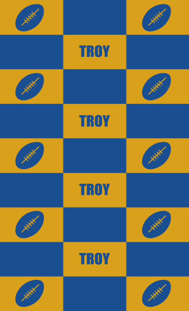 Troy Adult Blanket - Mustard/Royal Blue