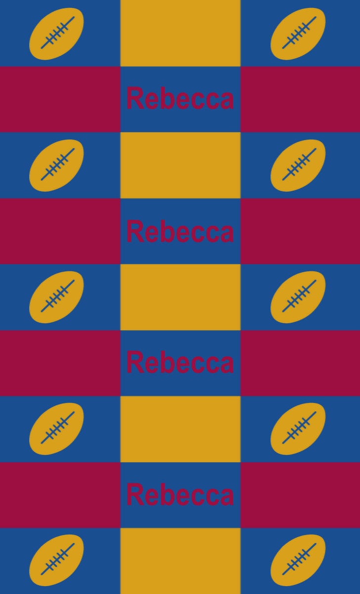 Rebecca Adult Blanket - Royal Blue/Maroon/Mustard