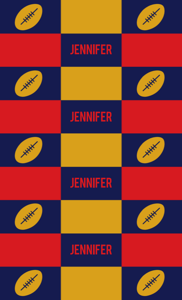 Jennifer Adult Blanket - Navy/Red/Mustard