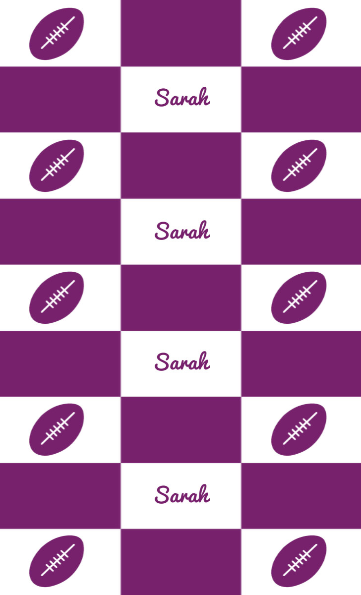 Sarah Adult Blanket - White/Violet