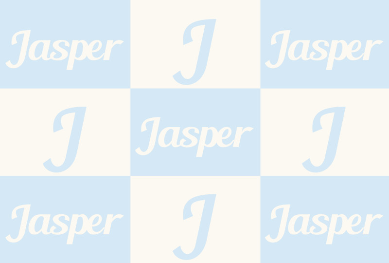 Jasper Newborn Blanket – Ice-Blue/Eggshell with Minor Defects