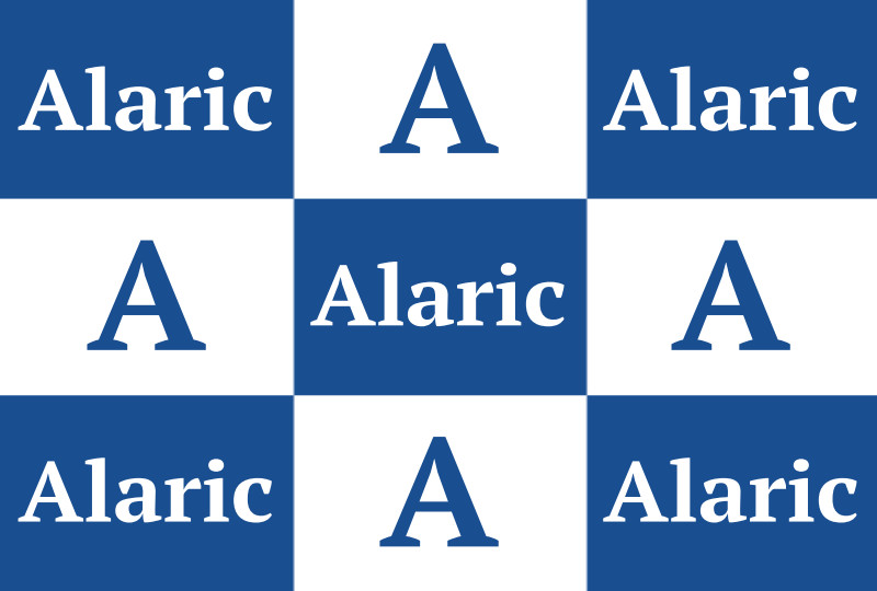 Alaric Newborn Blanket - Royal Blue/White