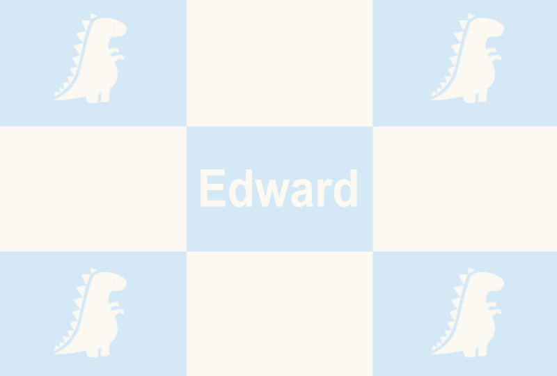 Edward Newborn Blanket - Ice Blue/Eggshell