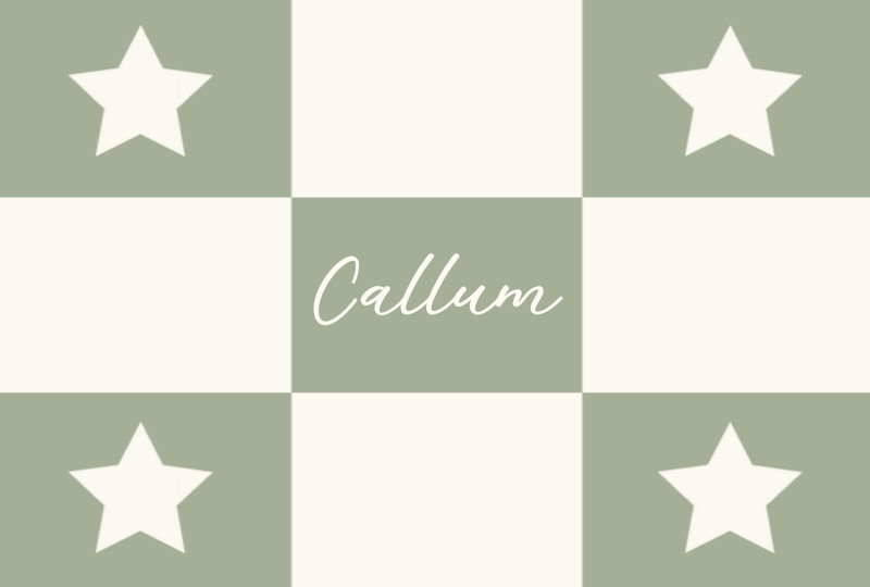Callum Newborn Blanket - Sage/Eggshell