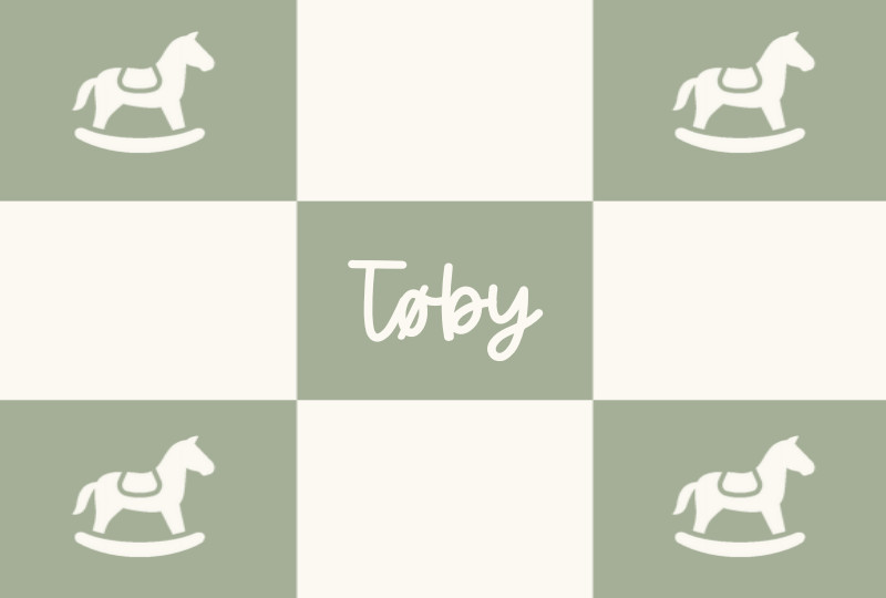 Toby Newborn Blanket - Sage/Eggshell