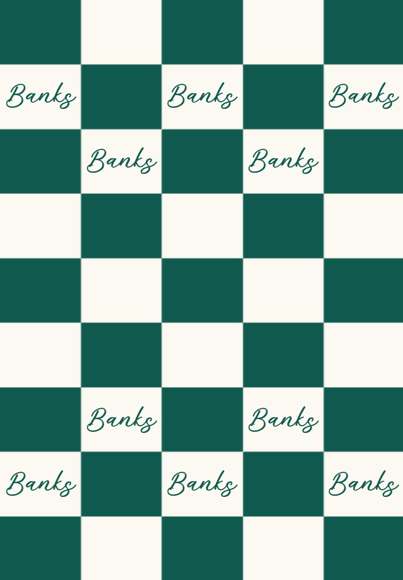 Banks Single Bed Blanket - Eggshell/Forest Green