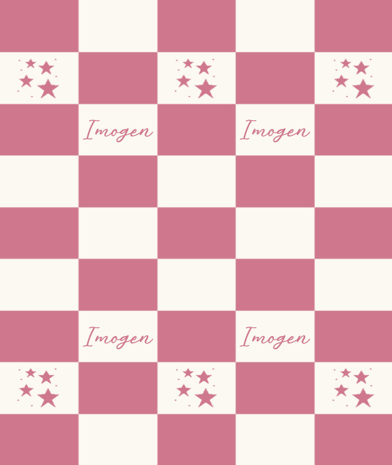 Imogen Throw Blanket - Eggshell/Rose