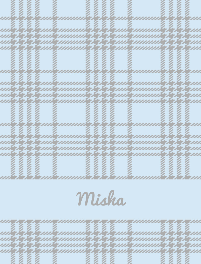 Misha Bassinet Blanket - Ice-Blue/Pewter with Minor Defects