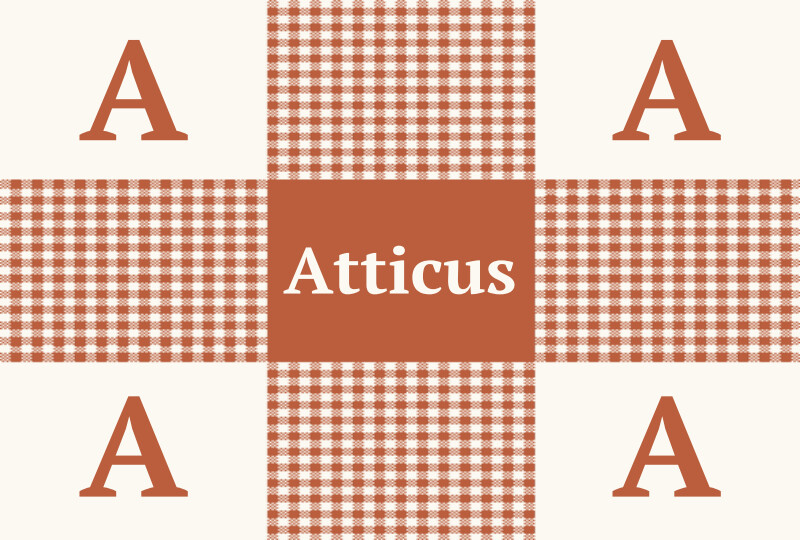 Atticus Newborn Blanket - Rust/Eggshell