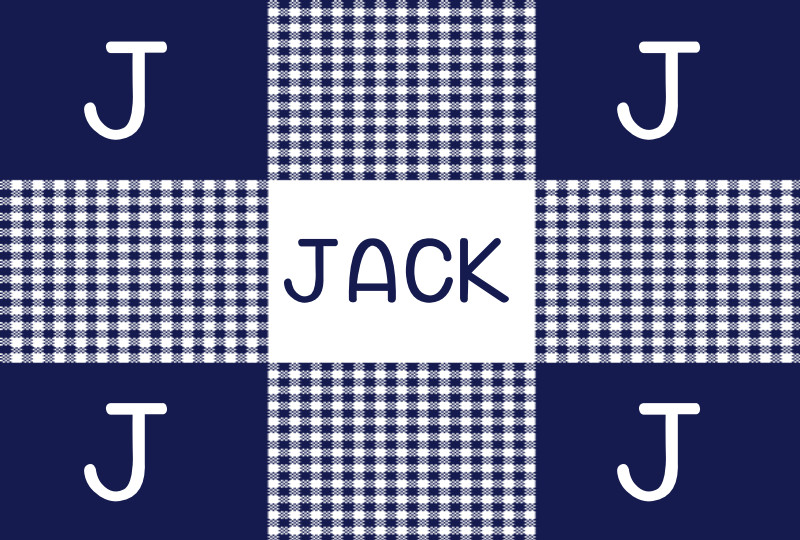JACK Newborn Blanket – White/Navy Perfect Condition