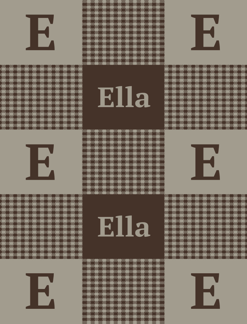 Ella Bassinet Blanket - Espresso/Beige Perfect Condition
