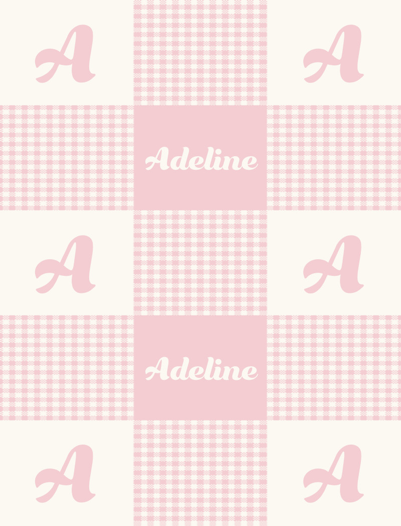 Adeline Bassinet Blanket - Pastel Pink/Eggshell