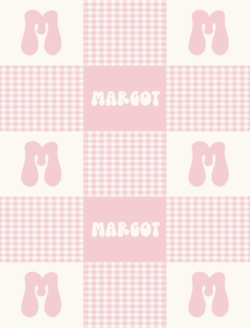 Margot Bassinet Blanket - Pastel-Pink/Eggshell Perfect Condition