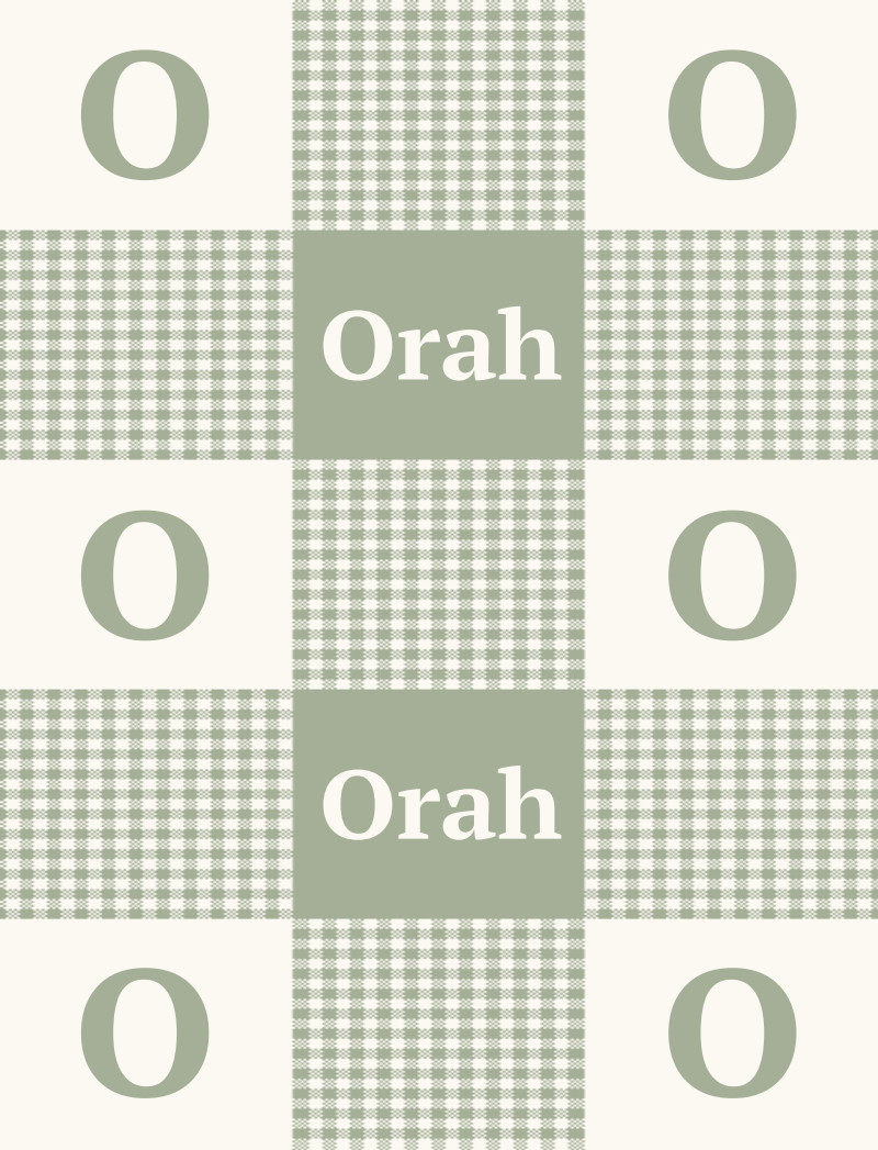 Orah Bassinet Blanket - Sage/Eggshell