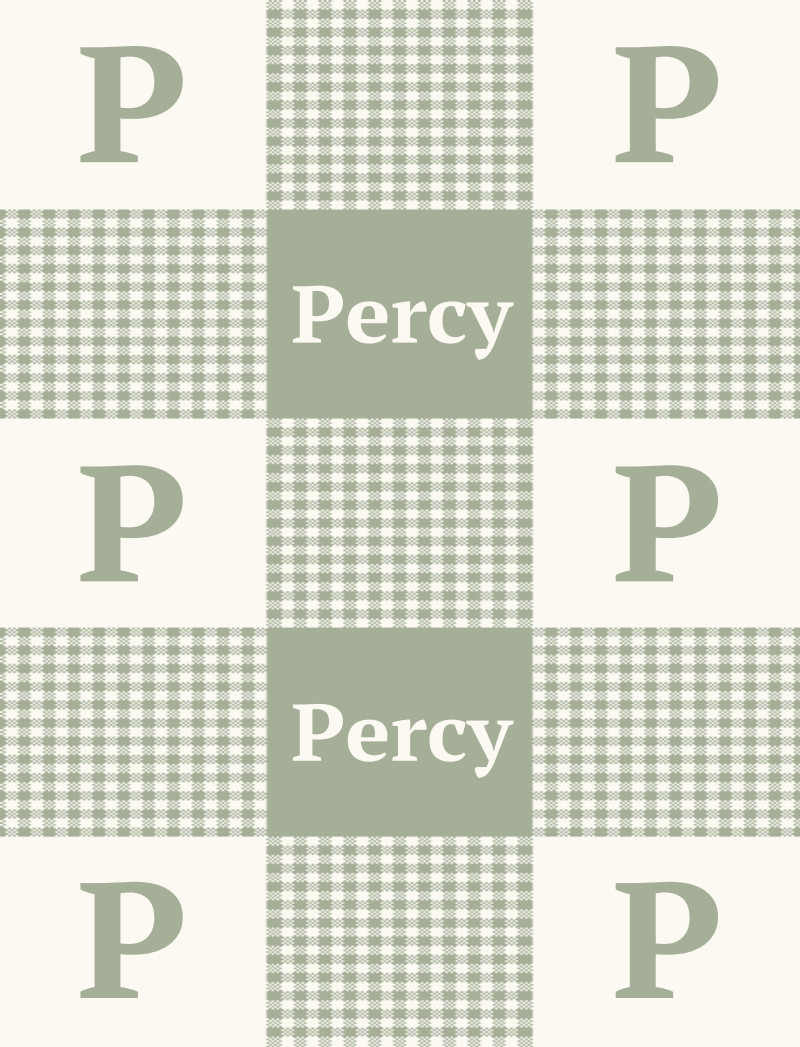 Percy Bassinet Blanket - Sage/Eggshell