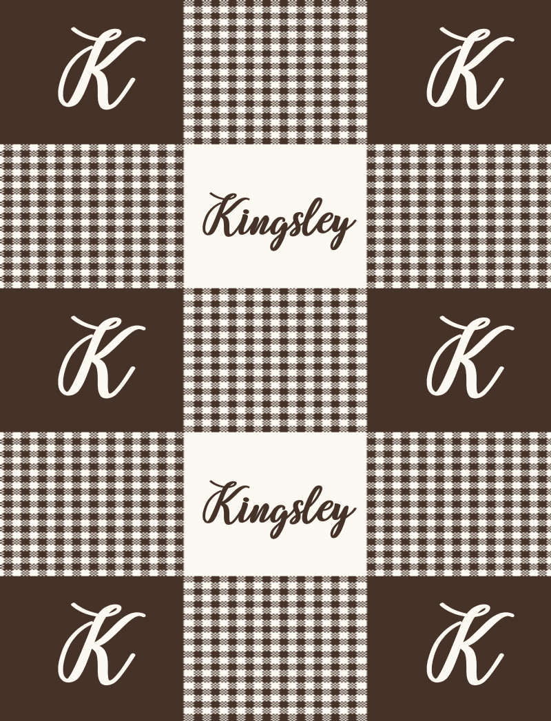 Kingsley Bassinet Blanket - Eggshell/Espresso Perfect Condition