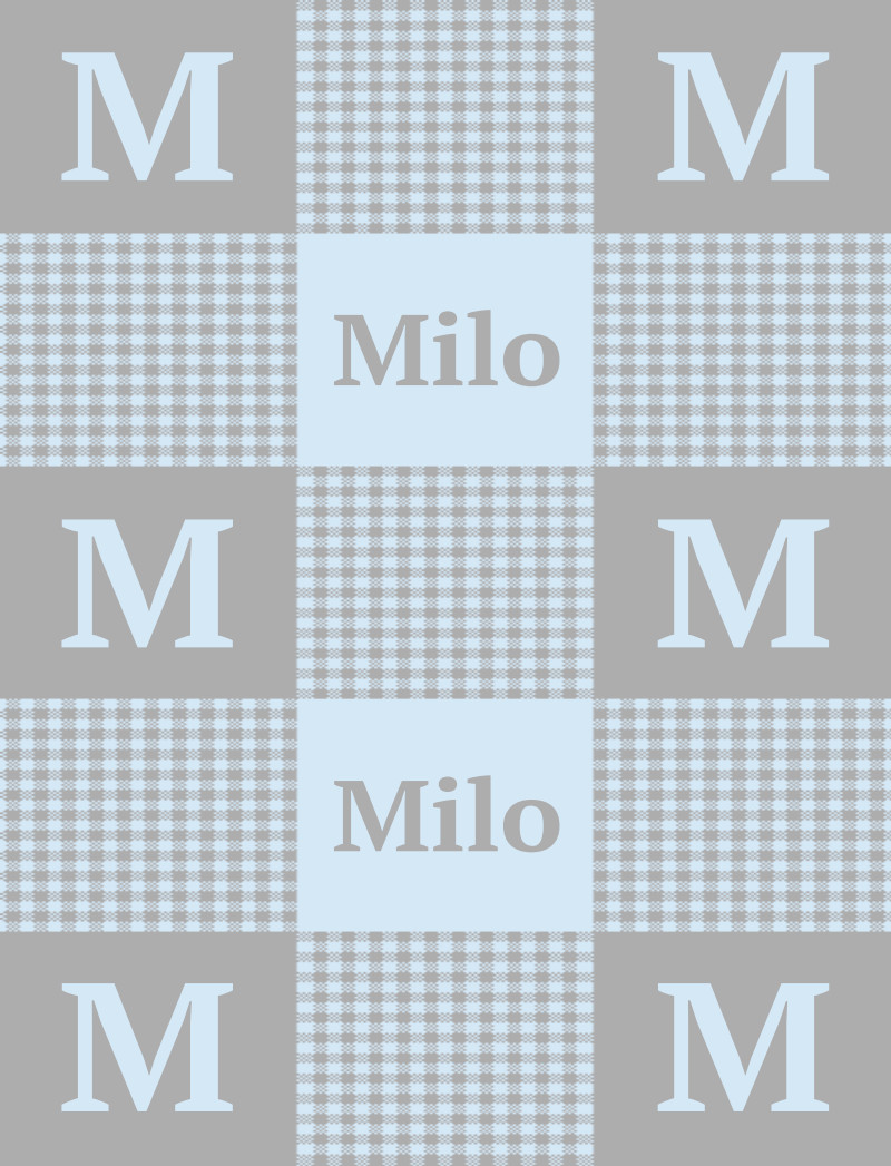 Milo Bassinet Blanket - Ice-Blue/Pewter