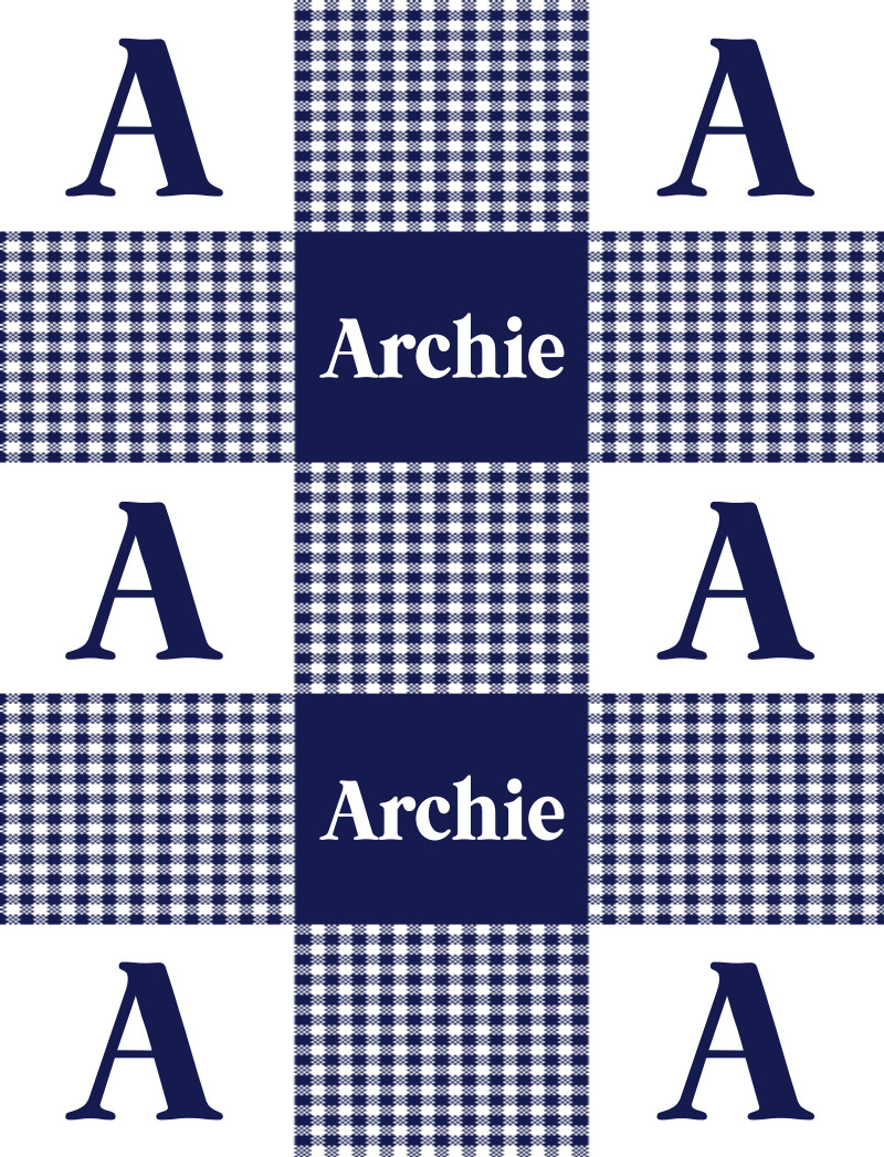 Archie Bassinet Blanket - Navy/White Perfect Condition