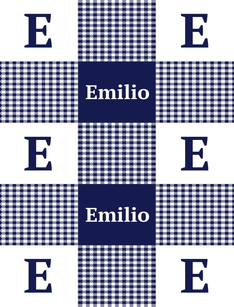 Emilio Bassinet Blanket - Navy/White Perfect Condition