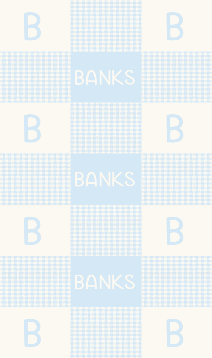Banks Cot Blanket - Ice-Blue/Eggshell Perfect Condition