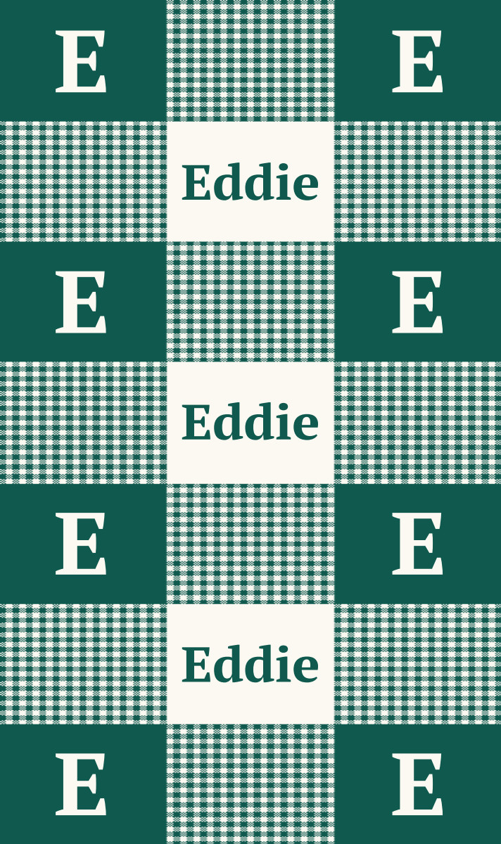 Eddie Cot Blanket - Eggshell/Forest-Green Perfect Condition