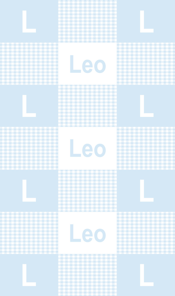 Leo Cot Blanket - White/Ice-Blue Perfect Condition