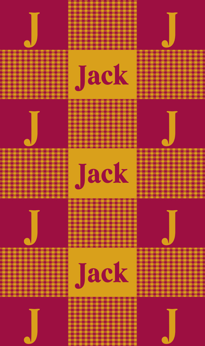 Jack Cot Blanket – Mustard/Maroon Perfect Condition