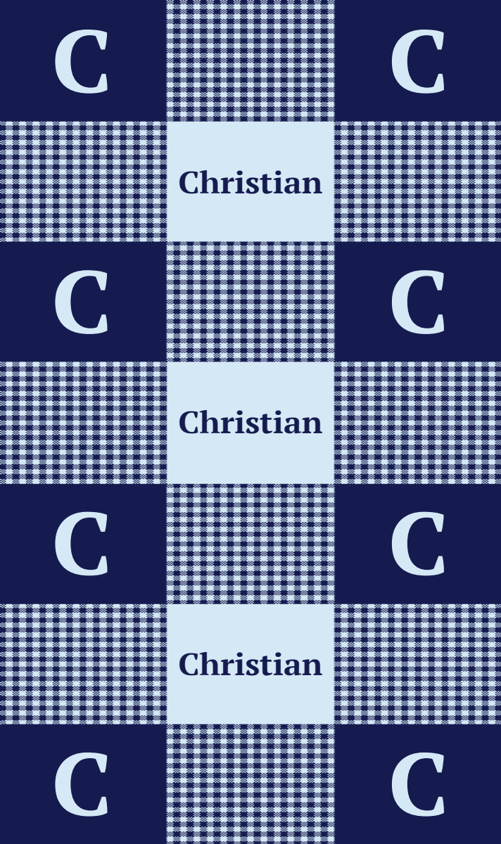 Christian Cot Blanket - Ice-Blue/Navy Perfect Condition