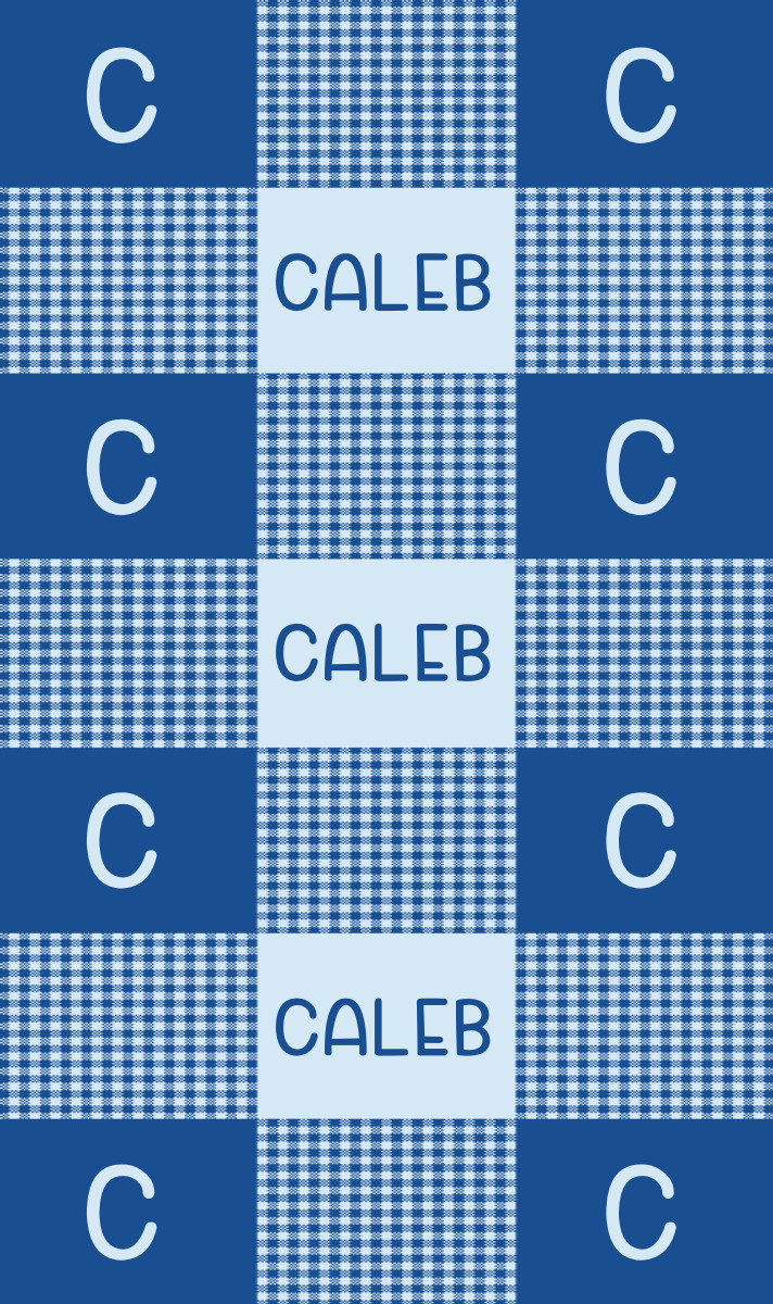 Caleb Cot Blanket – Ice-Blue/Royal-Blue with Minor Defects