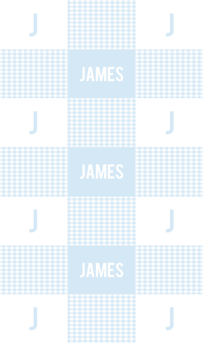 James Cot Blanket - Ice-Blue/White Perfect Condition