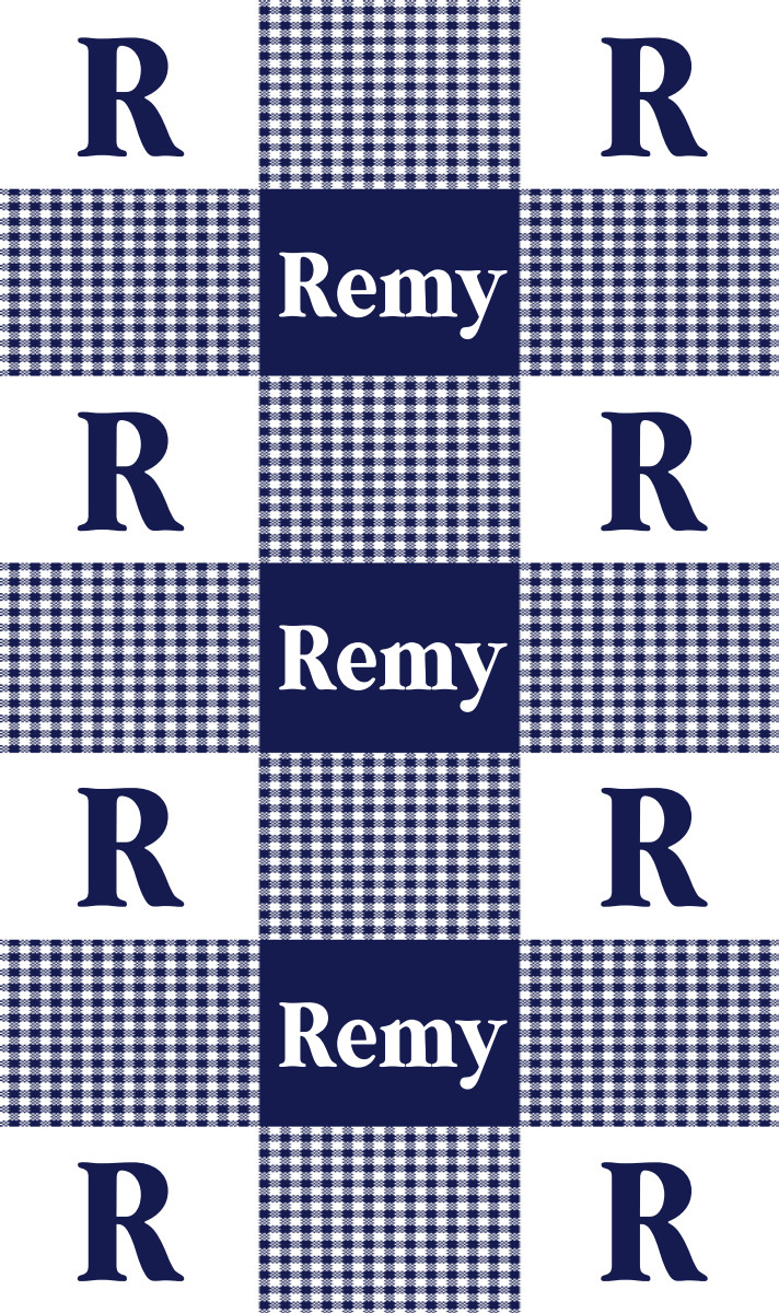 Remy Cot Blanket - Navy/White with Minor Defects