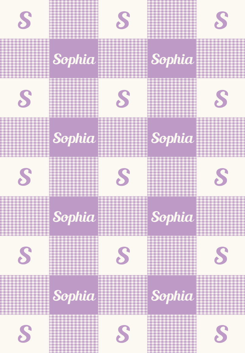 Sophia Single Bed Blanket - Lavender/Eggshell with Minor Defects