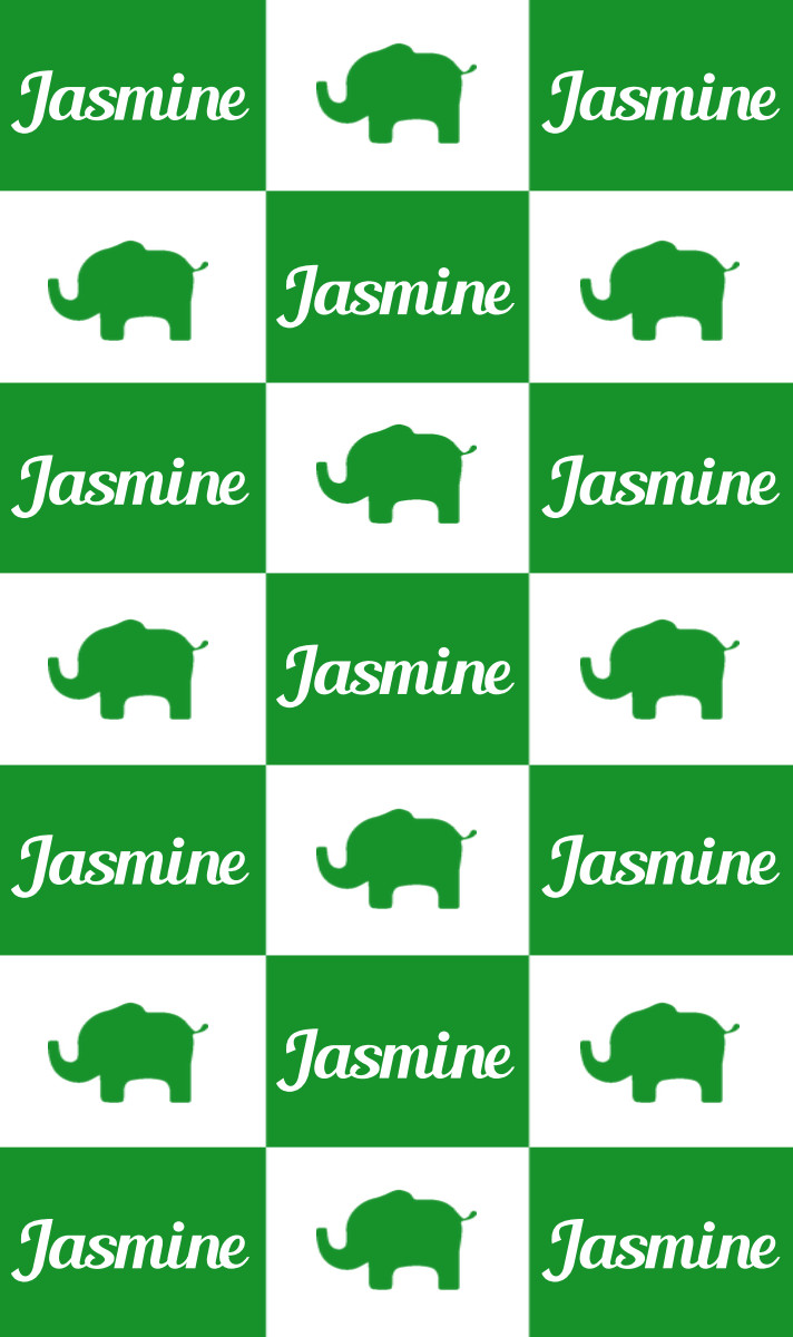 Jasmine Cot Blanket - Green/White