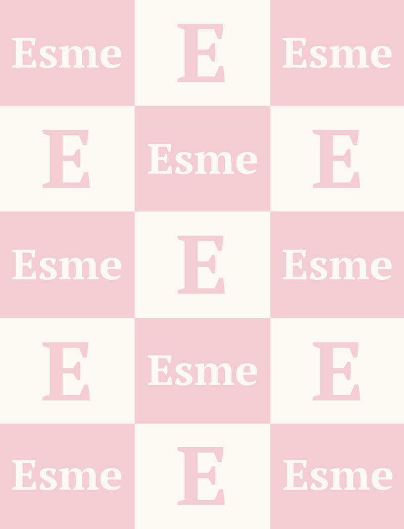 Esme Bassinet Blanket - Pastel Pink/Eggshell