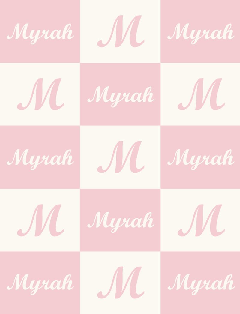 Myrah Bassinet Blanket - Pastel-Pink/Eggshell with Minor Defects