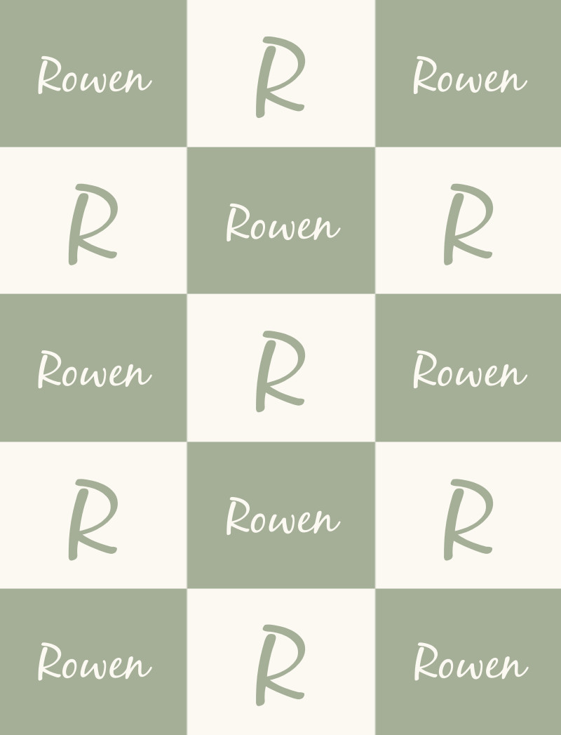 Rowen Bassinet Blanket - Sage/Eggshell Perfect Condition