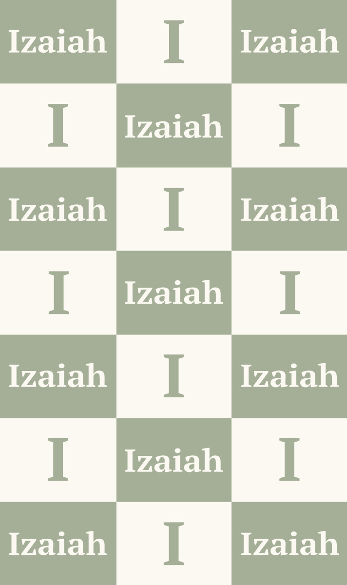 Izaiah Cot Blanket - Sage/Eggshell