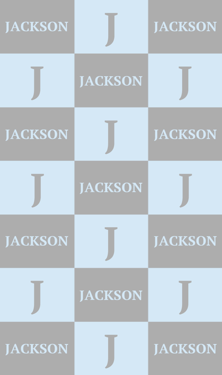 Jackson Cot Blanket - Pewter/Ice-Blue with Minor Defects