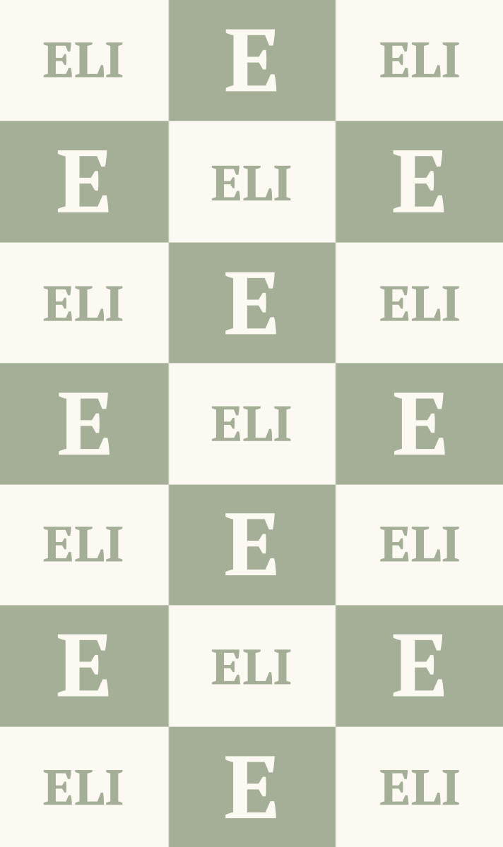 Eli Cot Blanket - Eggshell/Sage with Minor Defects