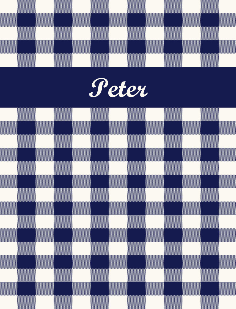 Peter Bassinet Blanket - Navy/Eggshell