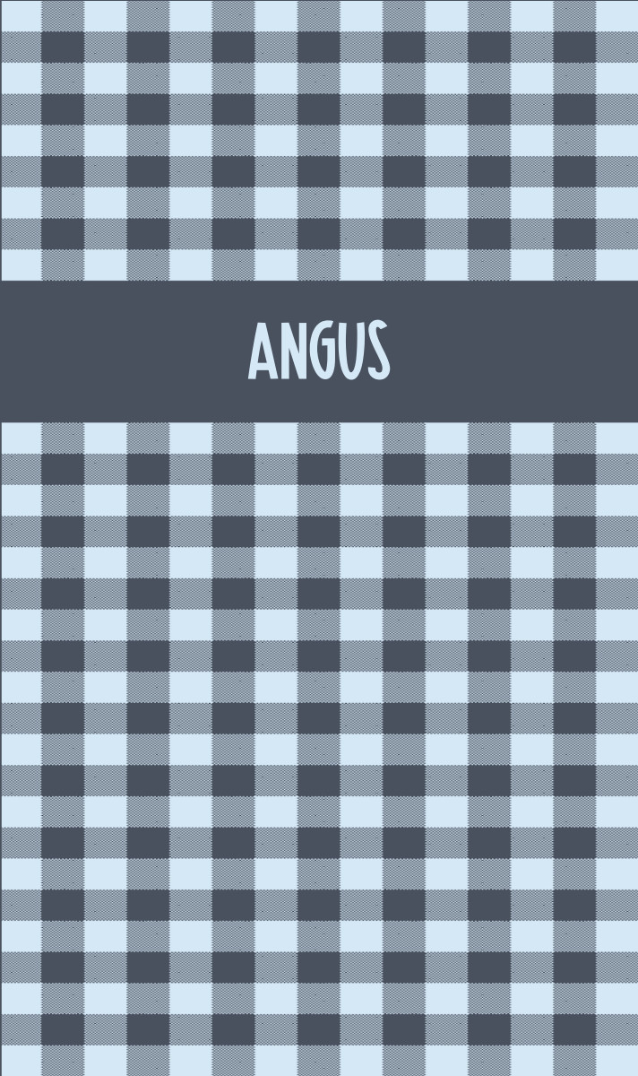 Angus Cot Blanket - Steel/Ice-Blue